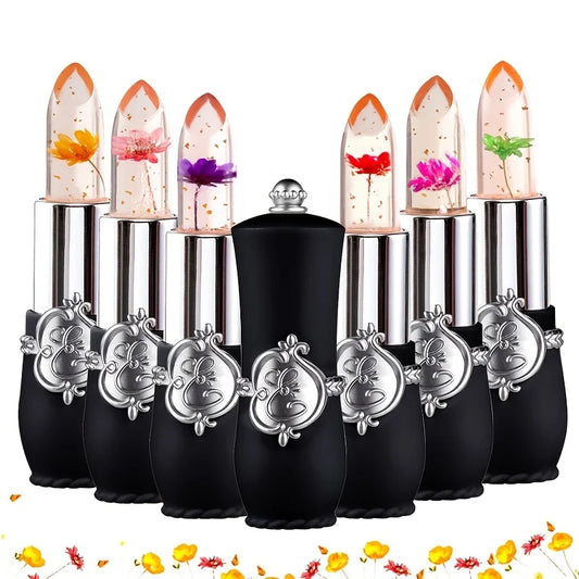 Flower Jelly Lipstick Set – Temperature Changing, Moisturizing & Long-Lasting Magic Lip Balm