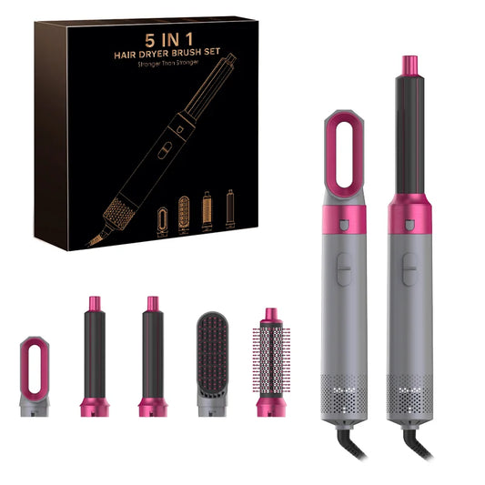5-in-1 Professional Hair Dryer & Styling Tool Set – Hot Comb, Curling Iron, Straightener & Airwrap