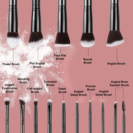 14-Piece Professional Makeup Brush Set – Soft, Fluffy & Perfect for Blending | Ideal Christmas Gift