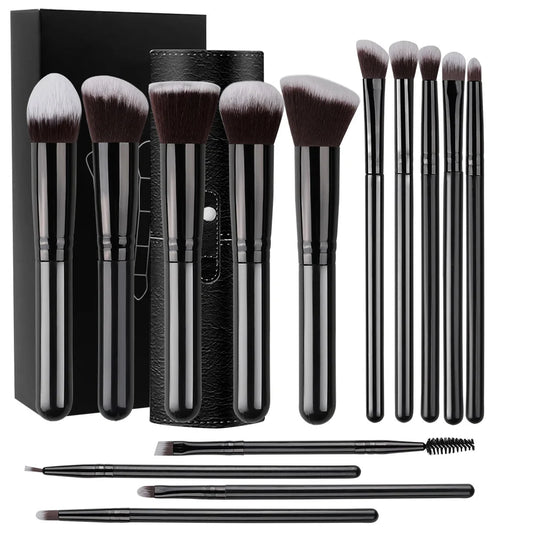 14-Piece Professional Makeup Brush Set – Soft, Fluffy & Perfect for Blending | Ideal Christmas Gift